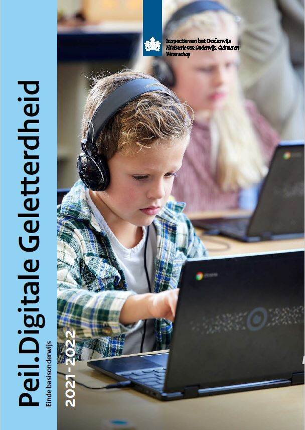 Coverfoto van peilingsrapport Peil.Digitale geletterdheid einde basisonderwijs 2021-2022